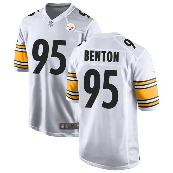 Youth Pittsburgh Steelers #95 Keeanu Benton Nike White Limited Jersey
