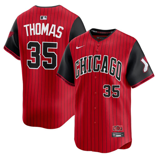 Youth Chicago White Sox Retired Player #35 Frank Thomas 2025 City Connect 2.0 Limited Player Jersey Red Black
