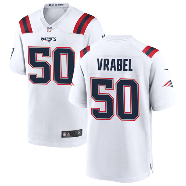 Youth New England Patriots #50 Mike Vrabel Nike White Limited Jersey