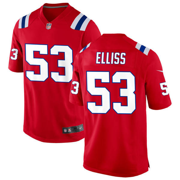 Youth New England Patriots #53 Christian Elliss Nike Red Alternate Vapor Limited Jersey