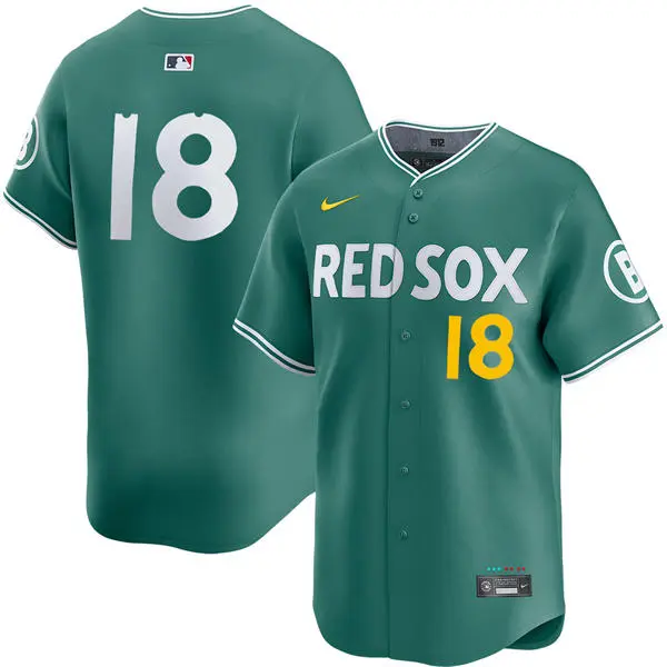 Mens Boston Red Sox #18 Blake Sabol 2025 City Connect 2.0 Vapor Limited Player Jersey Green 