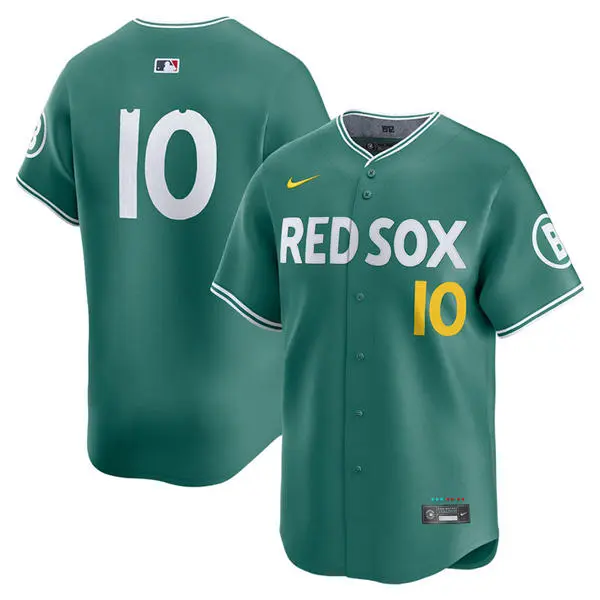 Youth Boston Red Sox #10 Trevor Story 2025 City Connect 2.0 Limited Player Jersey Green 