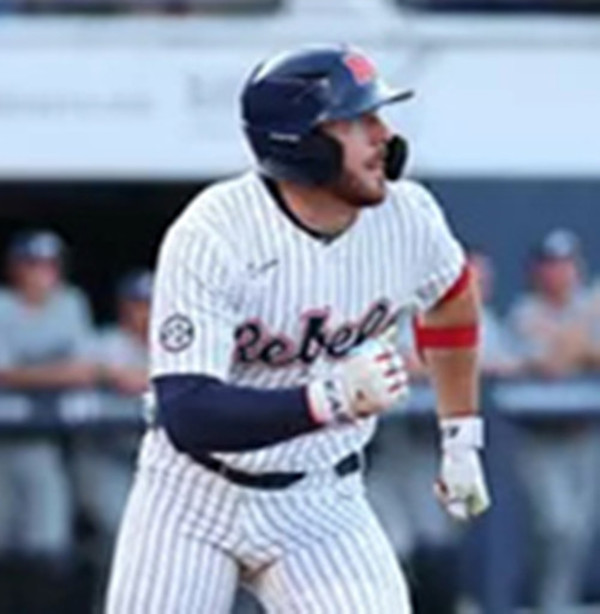Ole Miss Rebels #25 Ethan Surowiec White Pinstripe College Baseball Game Jersey