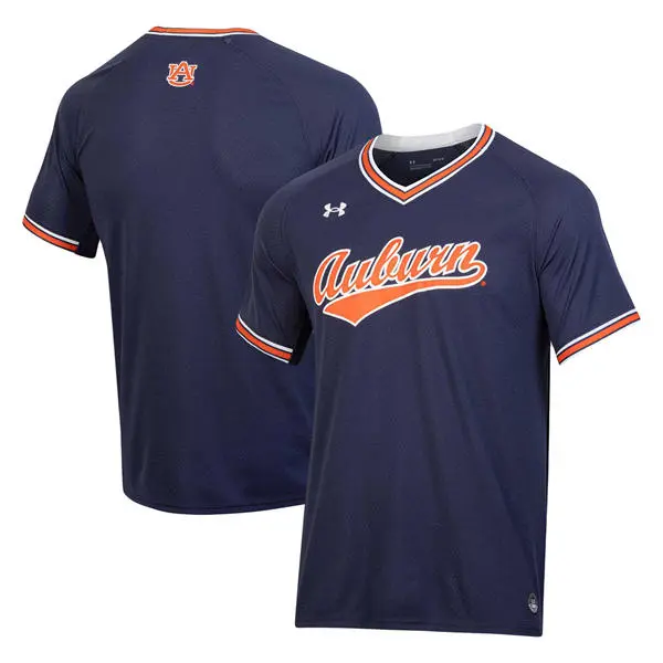 Auburn Tigers Blank 2025 Navy Pullover Softball Game Jersey