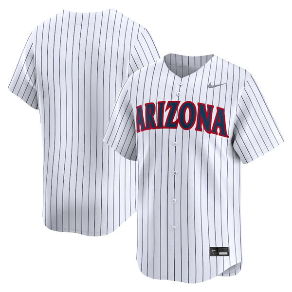 Mens Youth Womens Arizona Wildcats Blank 2025 XII White Pinstripe Baseball Team Jersey