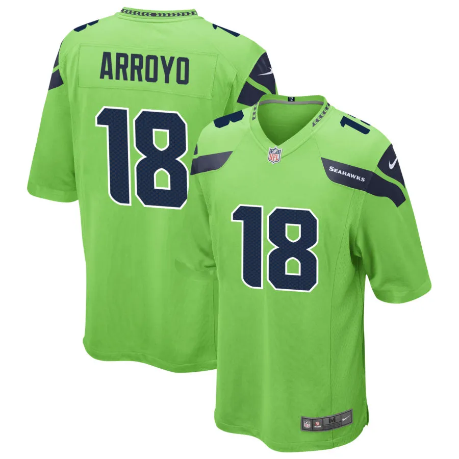 Youth Seattle Seahawks #18 Elijah Arroyo Nike Neon Green Alternate Limited Jersey