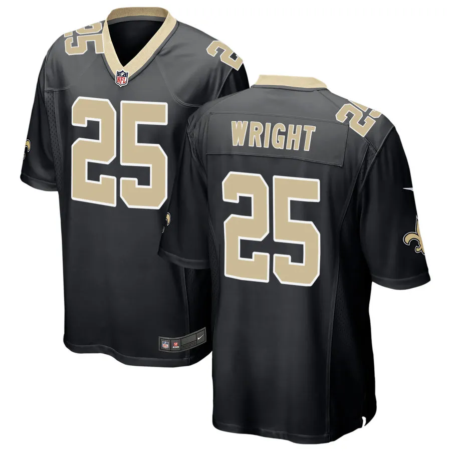 Mens New Orleans Saints #25 Rejzohn Wright Nike Black Vapor F.U.S.E Limited Jersey
