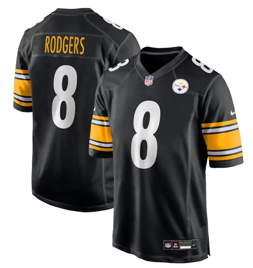 Youth Pittsburgh Steelers #8 Aaron Rodgers Nike Black Limited Jersey