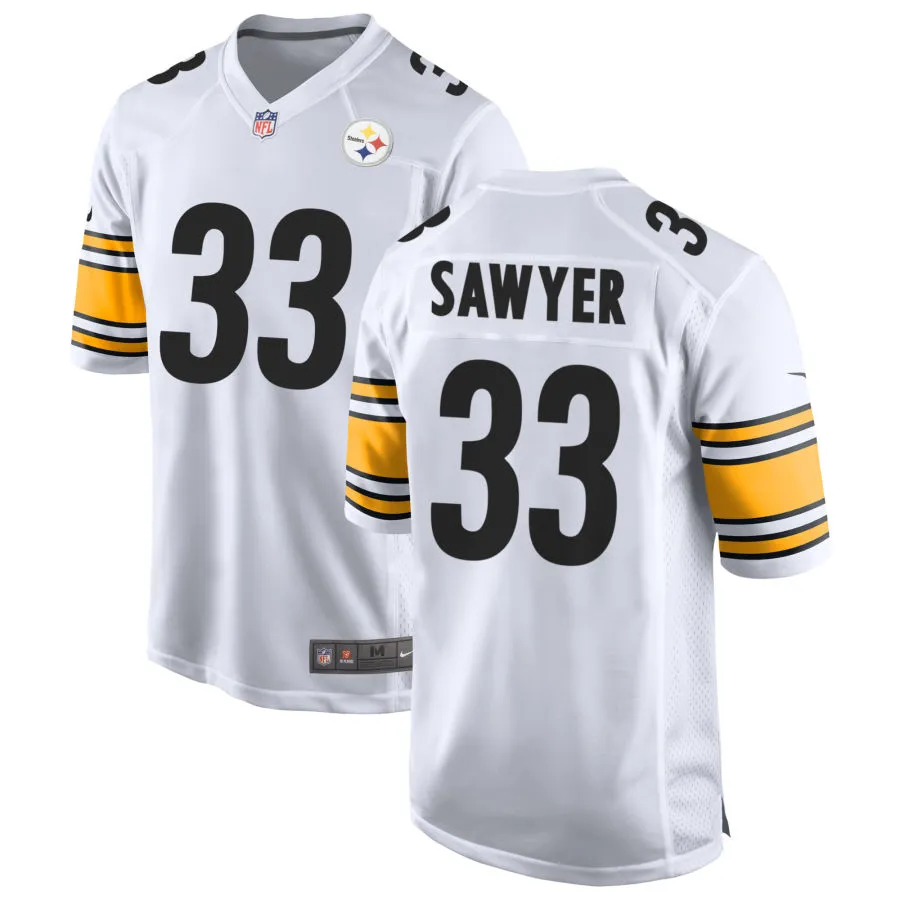 Men's Pittsburgh Steelers #33 Jack Sawyer Nike White Vapor F.U.S.E. Limited Jersey