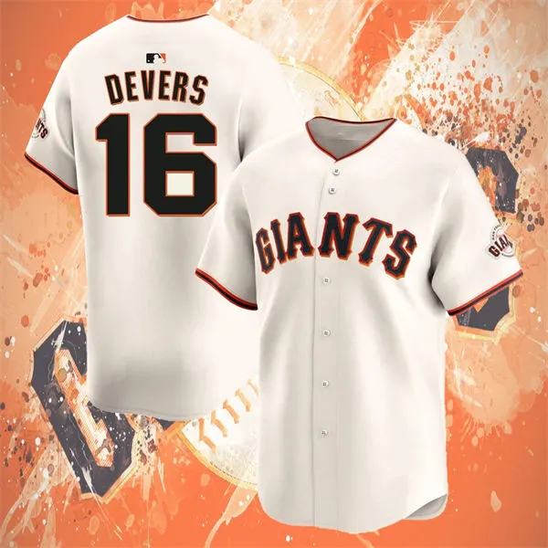 Youth San Francisco Giants #16 Rafael Devers Nike Cream Home Limited Jersey