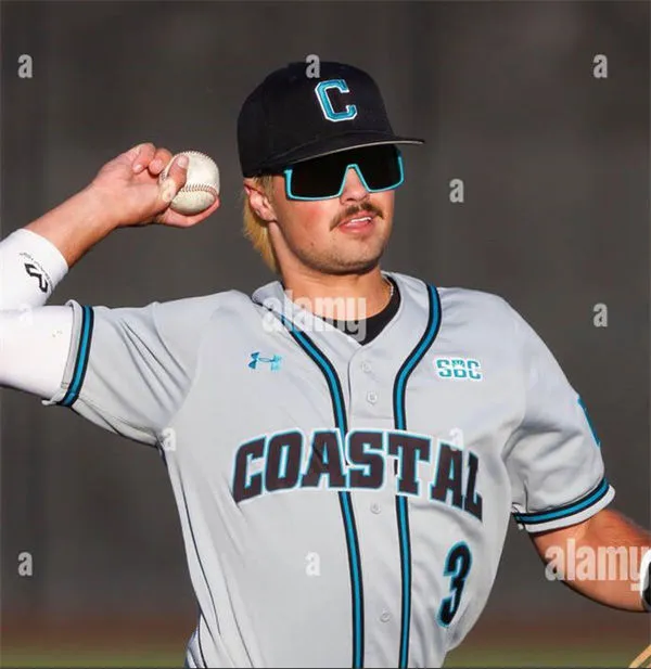 Coastal Carolina Chanticleers #3 Ty Dooley Gray Baseball Game Jersey