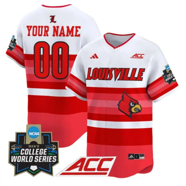 Louisville Cardinals Custom Rainbow Colorful Pullover 2025 College Baseball World Series Jersey
