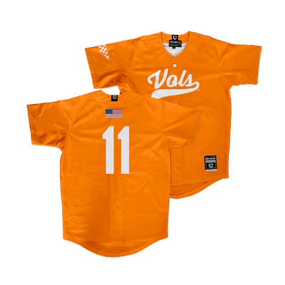 Tennessee Volunteers #11 Andrew Fischer Nike Orange Vols College Baseball Game Jersey