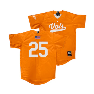 Tennessee Volunteers #25 Brandon Arvidson Nike Orange Vols College Baseball Game Jersey