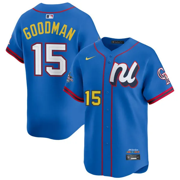 Colorado Rockies #15 Hunter Goodman 2025 All-Star National League Limited Player Jersey Blue