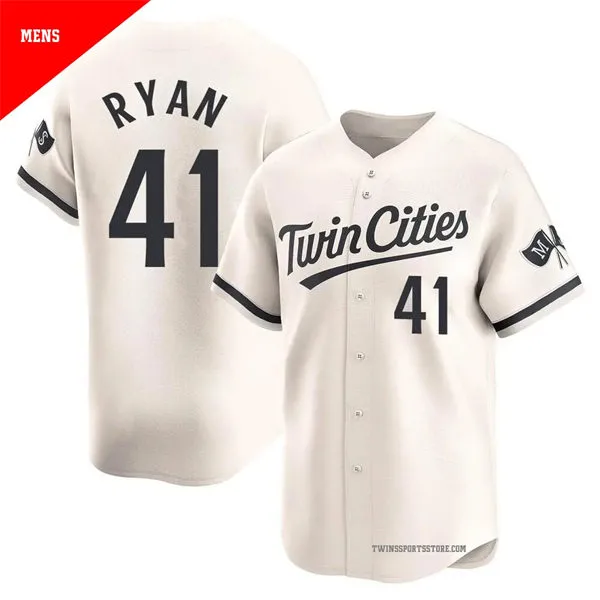 Mens Minnesota Twins #41 Joe Ryan Nike Cream Alternate Vapor Limited Jersey