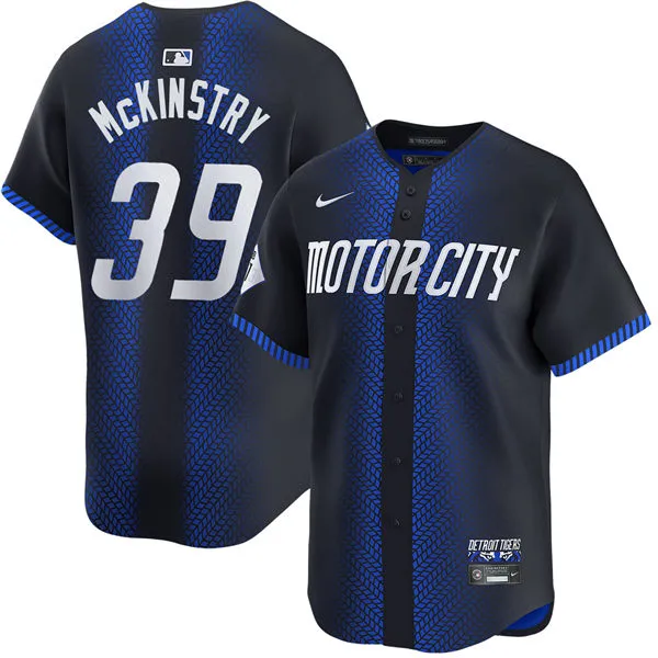 Men's Detroit Tigers #39 Zach McKinstry Nike Navy 2025 City Connect Limited Jersey