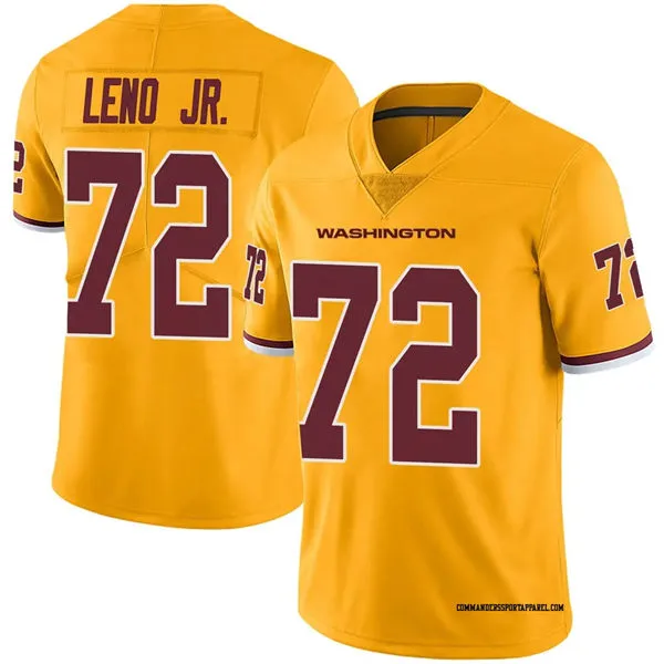 Mens Washington Commanders #72 Josh Conerly Jr. Nike Gold Color Rush Football Jersey