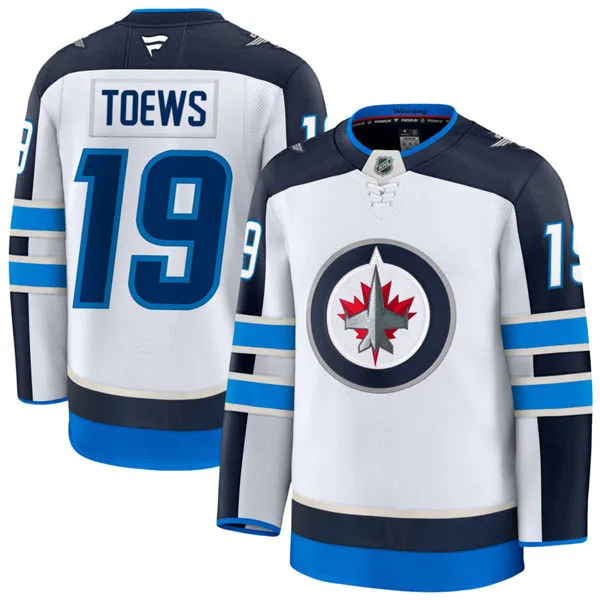 Men's Winnipeg Jets #19 Jonathan Toews Fanatics White Away Jersey