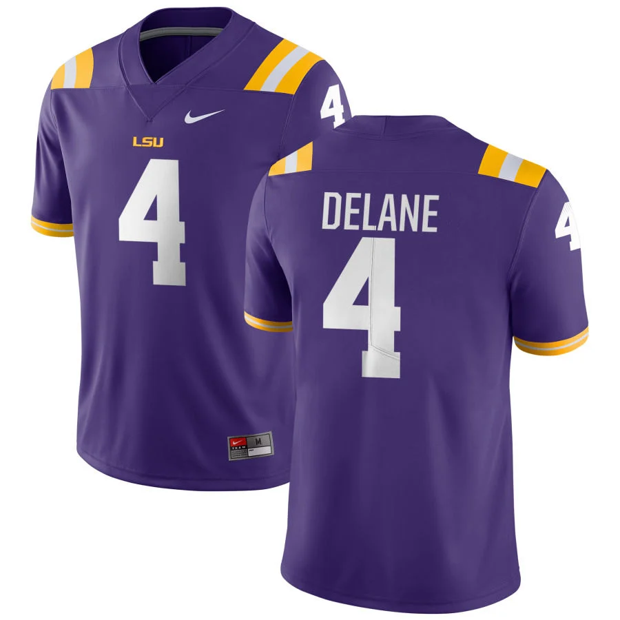 LSU Tigers #4 Mansoor Delane Purple F.U.S.E. Limited College Football Game Jersey