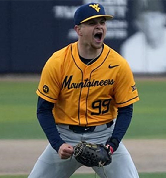 West Virginia Mountaineers #99 Chase Meyer Gold College Baseball Game Jersey