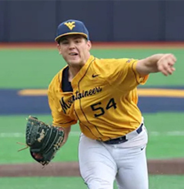 West Virginia Mountaineers #54 Griffin Kirn Gold College Baseball Game Jersey