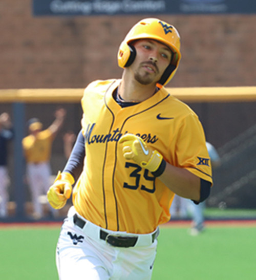 West Virginia Mountaineers #39 Kyle West Gold College Baseball Game Jersey