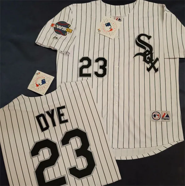 Men's Chicago White Sox #23 Jermaine Dye 2005 World Series Jersey