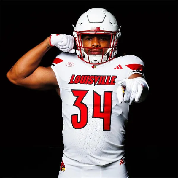 Louisville Cardinals #34 TJ Quinn 2025 White Football Uniform Jersey