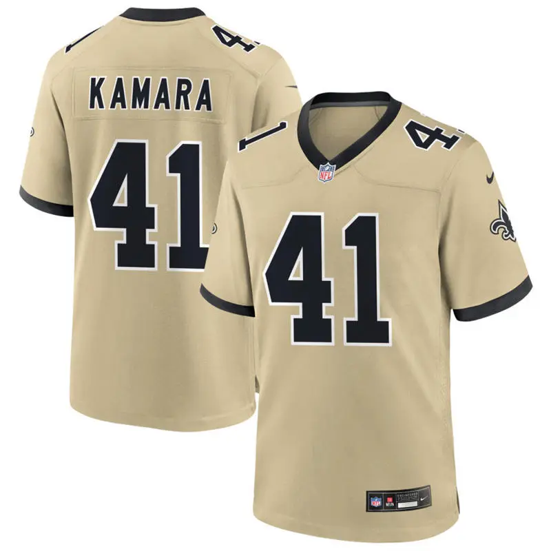 Youth New Orleans Saints #41 Alvin Kamara  Nike Gold Gameday Golds Alternate F.U.S.E. Limited Jersey