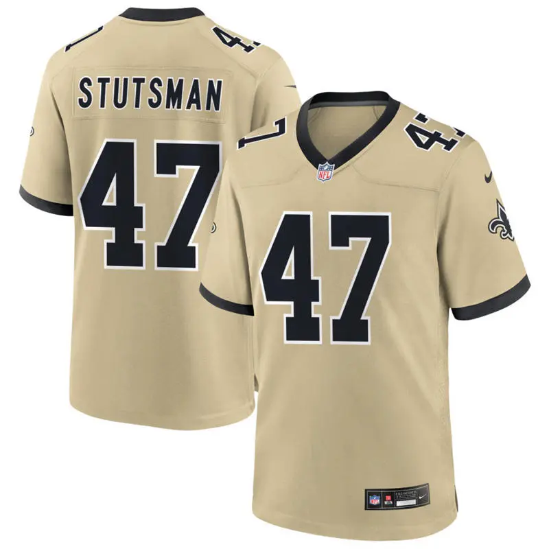 Youth New Orleans Saints #47 Danny Stutsman Nike Gold Gameday Golds Alternate F.U.S.E. Limited Jersey
