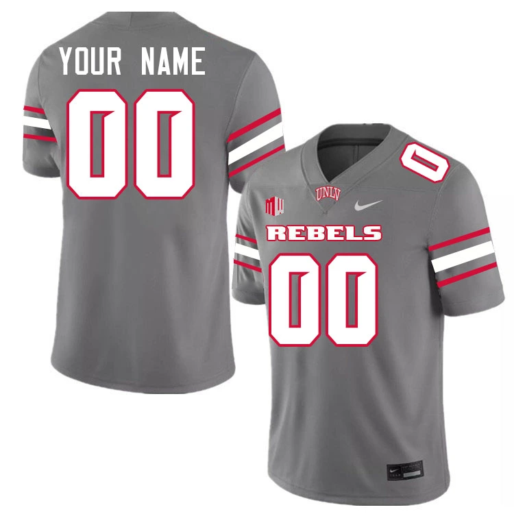 UNLV Runnin' Rebels Custom Nike 2025 Gray Football Game Jersey