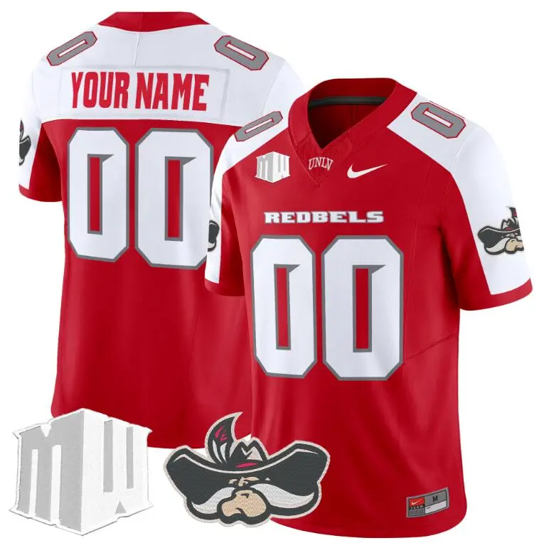 UNLV Runnin' Rebels Custom Nike Red White Gratitude F.U.S.E. Limited Jersey