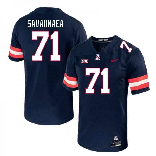 Arizona Wildcats #71 Jonah Savaiinaea Nike Navy 2024 XII College Football Game Jersey