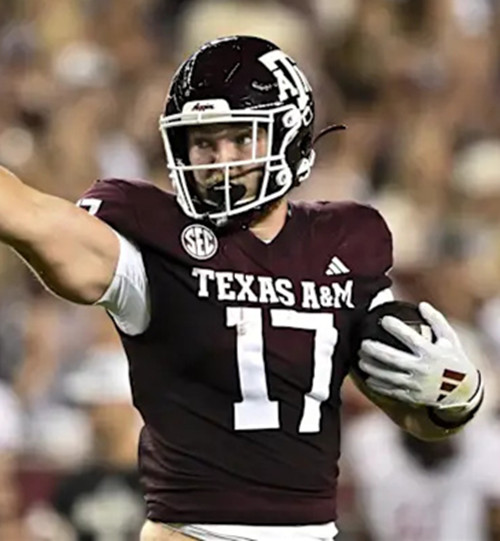 Texas A&M Aggies #17 Theo Melin Ohrstrom Maroon College Football Game Jersey