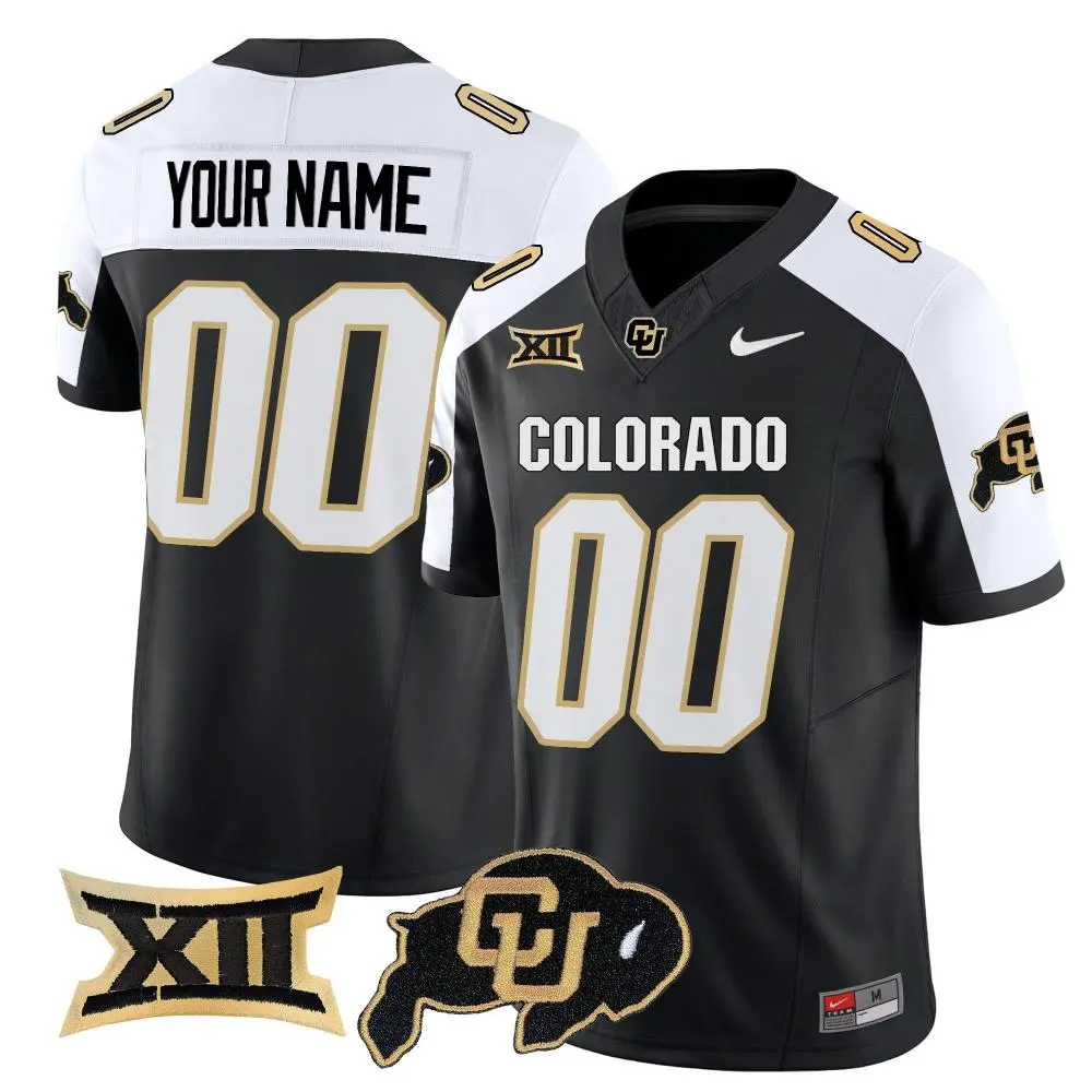 Colorado Buffaloes CustomBlack White Gratitude Football Limited Jersey