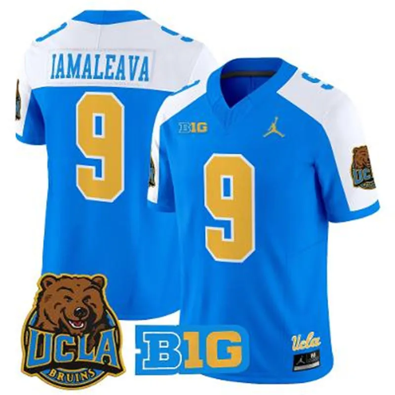 UCLA Bruins #9 Nico Iamaleava Royal White Gratitude F.U.S.E. Limited Football Jersey