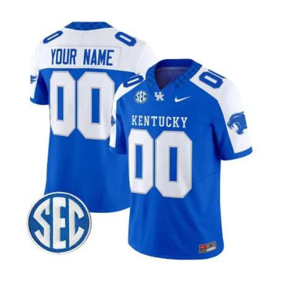 Kentucky Wildcats Custom Royal White Gratitude Limited Football Jersey