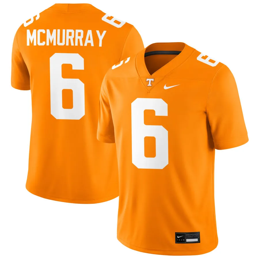 Tennessee Volunteers #6 Jalen McMurray Orange College Football Game Jersey