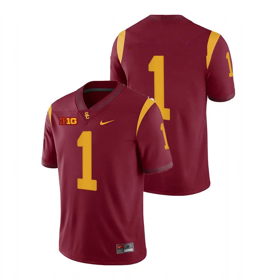 USC Trojans #1 Kameryn Fountain BIG Cardinal College Football Game Jersey