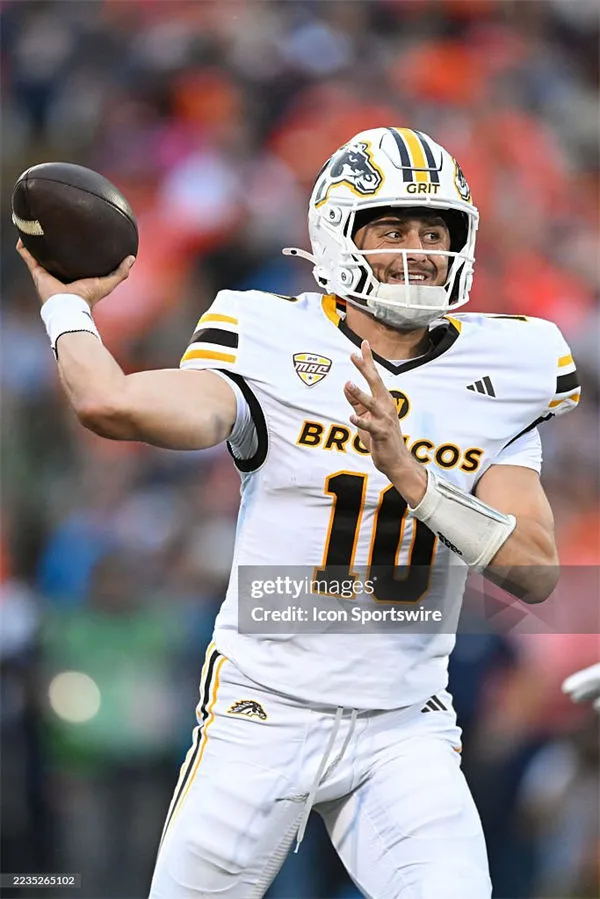 Western Michigan Broncos #10 Brady Jones 2025 White Football Game Jersey