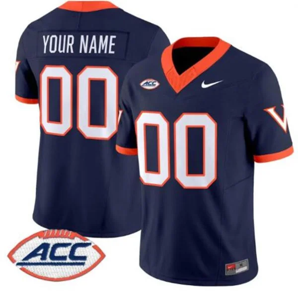 Virginia Cavaliers  Custom Navy 1995 Throwback Football Jersey