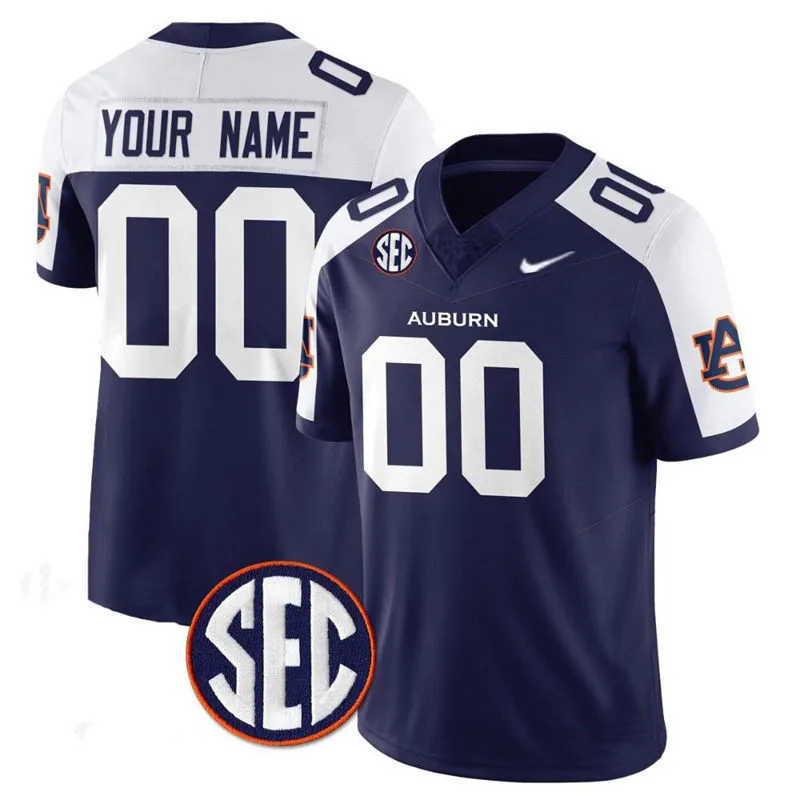 Auburn Tigers Custom Navy White Gratitude Limited Football Jersey