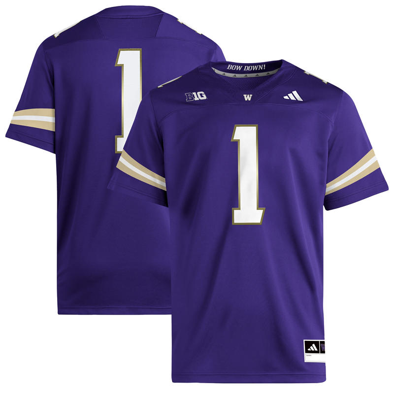 Washington Huskies Custom  2025 BIG 10 Purple Football Game Jersey