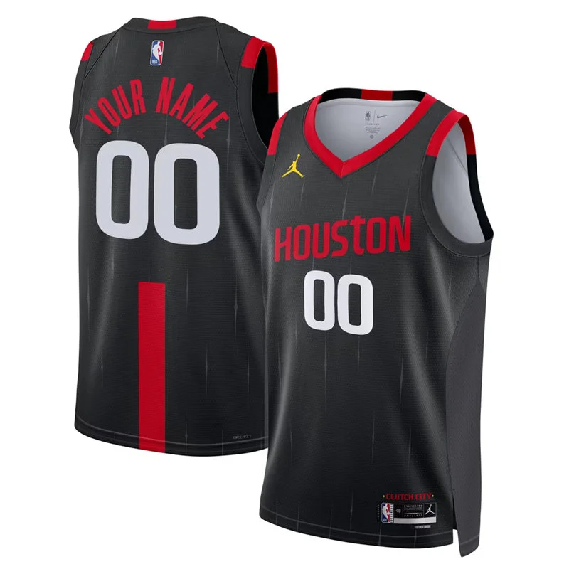 Houston Rockets Custom 2026 Black Statement Edition Swingman Jersey