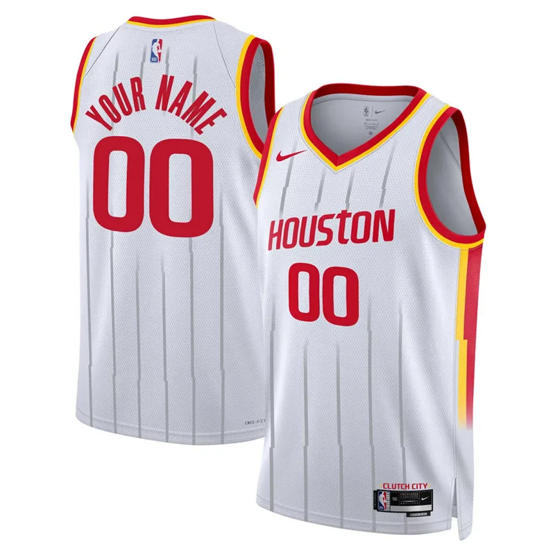 Houston Rockets Custom Nike 2026 White Association Edition Swingman Jersey