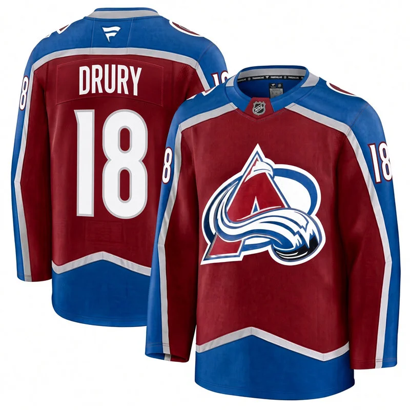 Men's Colorado Avalanche #18 Jack Drury Fanatics Burgundy Home Premium Jersey
