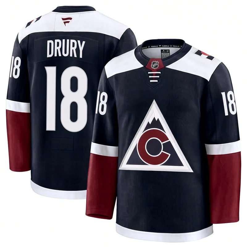 Men's Colorado Avalanche #18 Jack Drury Fanatics Navy Alternate Premium Jersey