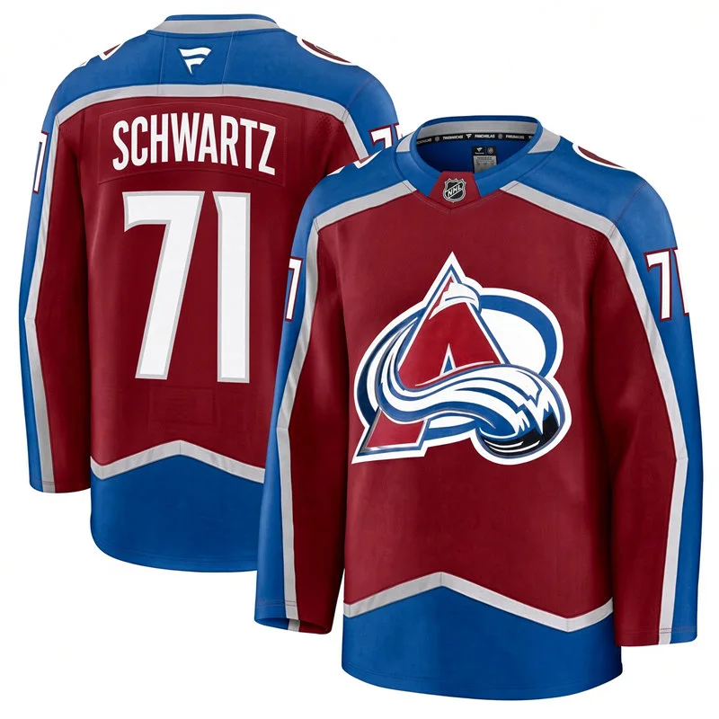 Men's Colorado Avalanche #71 Jaden Schwartz Fanatics Burgundy Home Premium Jersey