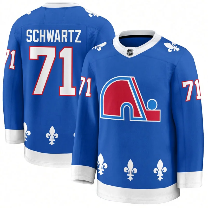 Men's Colorado Avalanche #71 Jaden Schwartz Fanatics Blue Heritage Premium Jersey